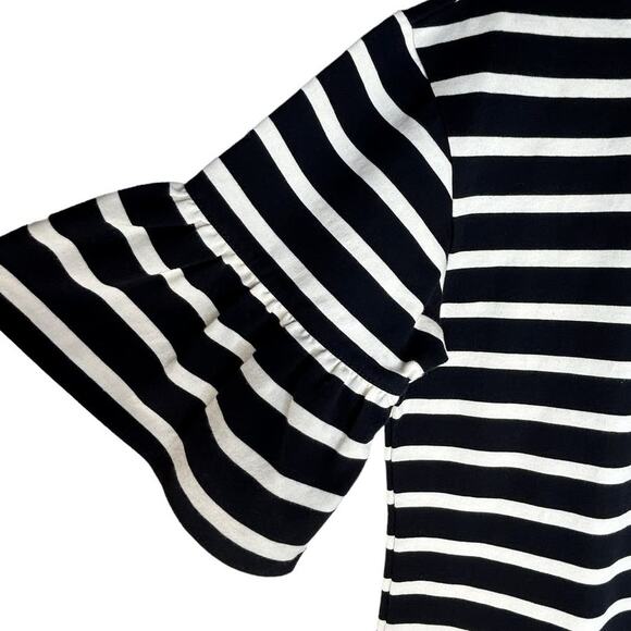 J. Crew Mini Dress Size S Black and White Striped Shift Preppy Casual Chic - Picture 4 of 7